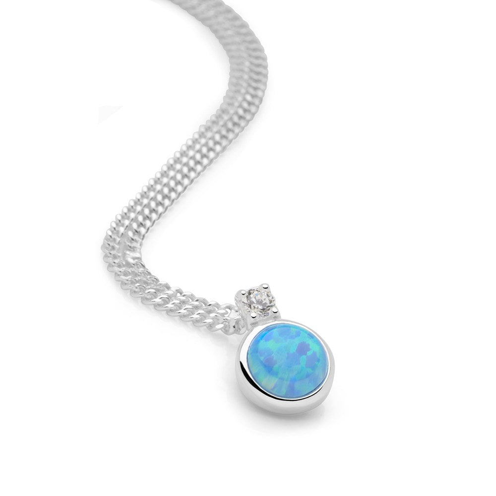 Sterling shops Opal Pendant Necklace