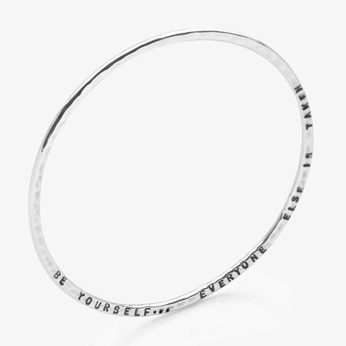 Personalised Hammered Bangle