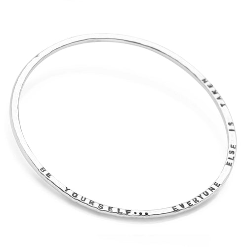 Personalised Hammered Bangle