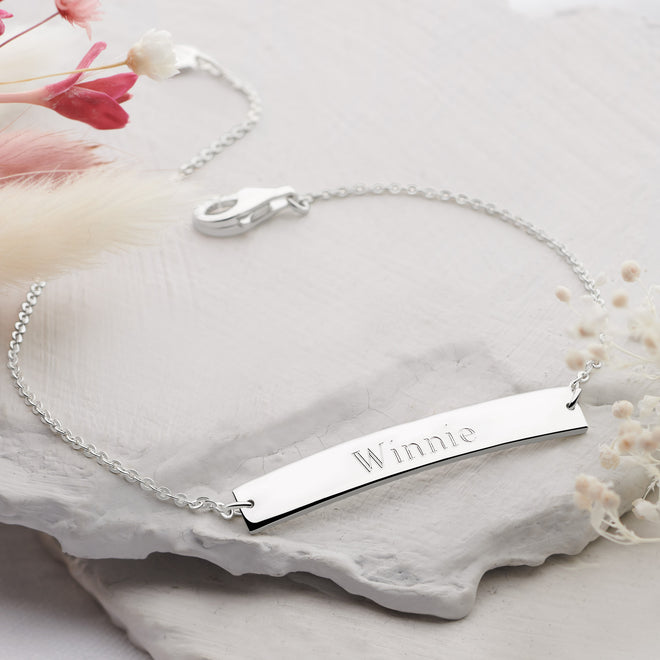 Personalised Horizontal Bar Bracelet