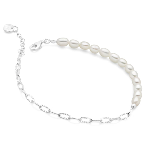 Crescent Pearl Bracelet