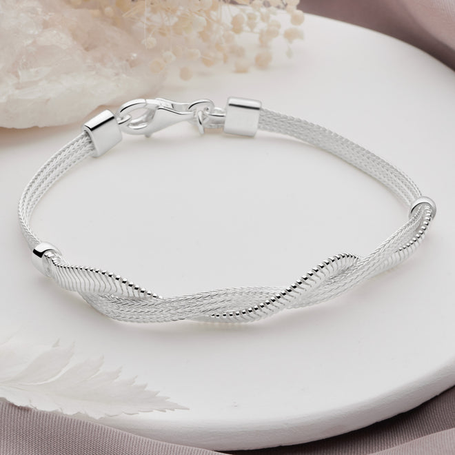 Silver Braid Bracelet