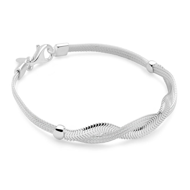 Silver Braid Bracelet