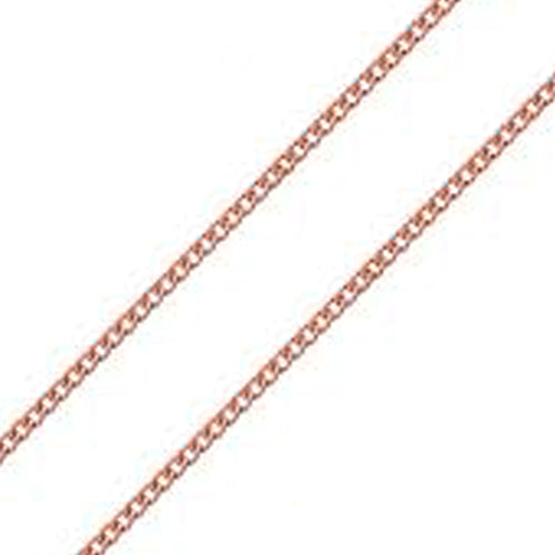 Rose Gold Plate Curb Chain 45cm