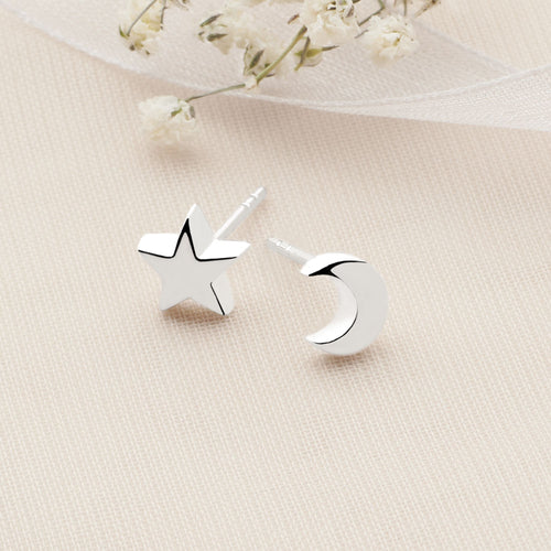 Moon & Star Studs