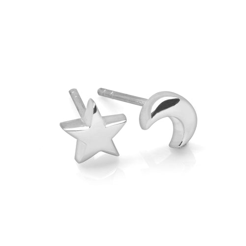 Moon & Star Studs