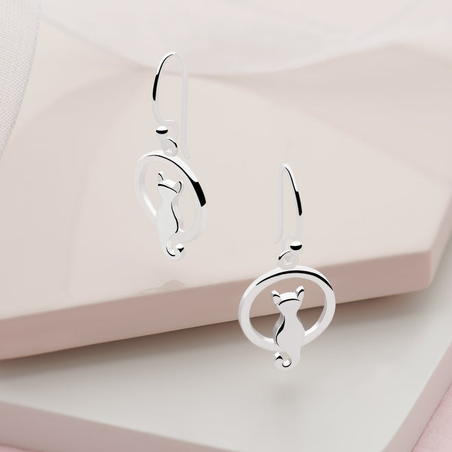 Cat Moon Earrings