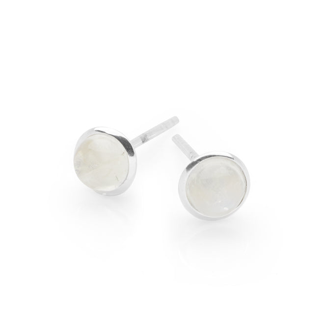 Moonstone Button Studs