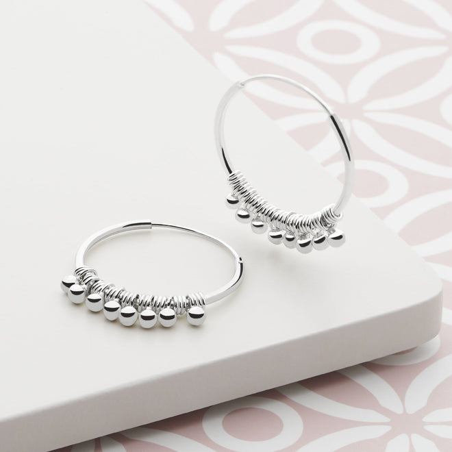 Silver Dew Hoops