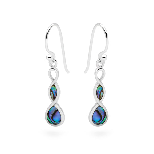 Abalone Infinity Earrings