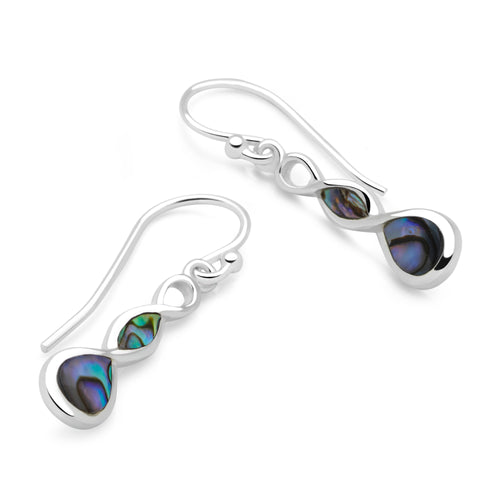 Abalone Infinity Earrings