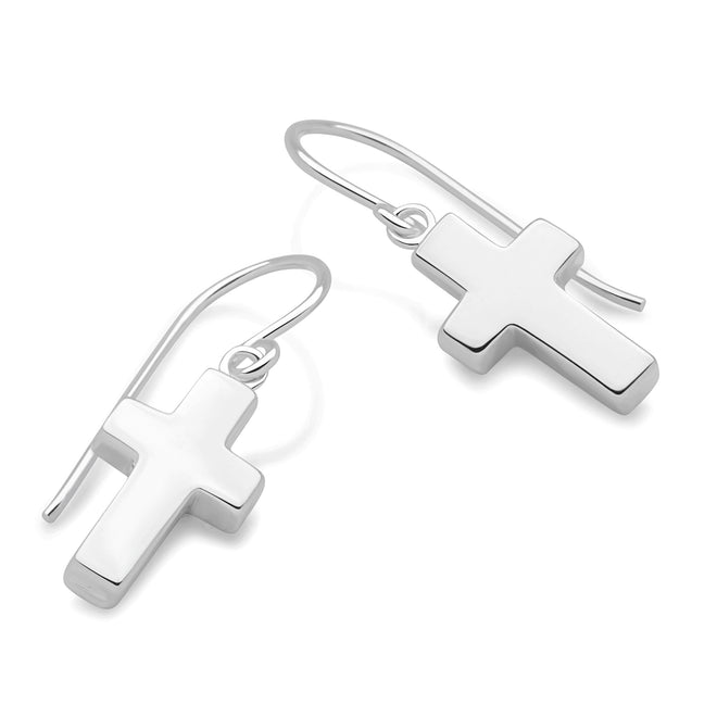 Silver Cross Earrings