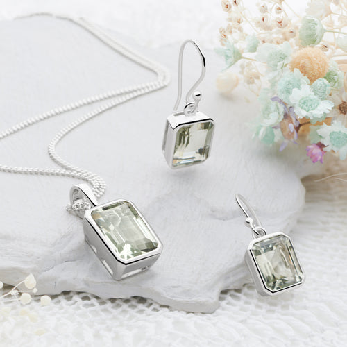 Green Amethyst Deluxe Earrings