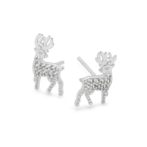 Sparkling Reindeer Studs