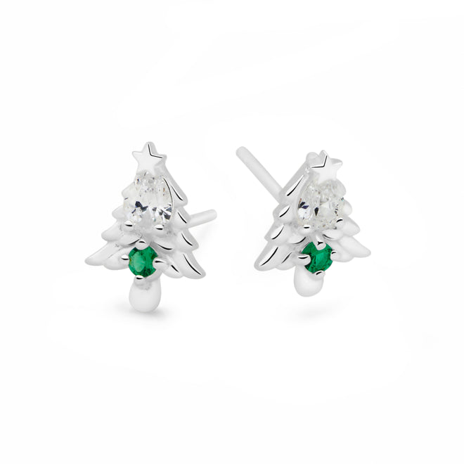 Sparkling Christmas Tree Studs