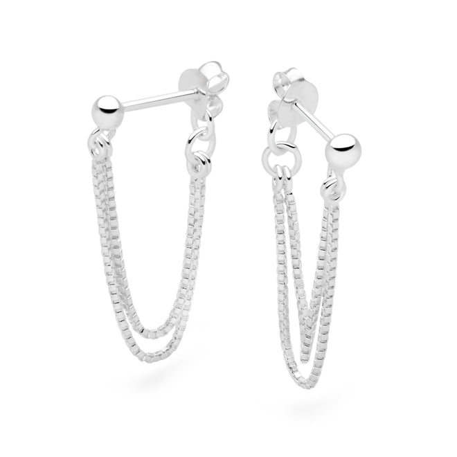 Silver Drape Earrings