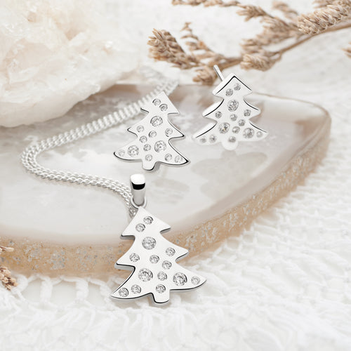 Snowy Christmas Tree Pendant