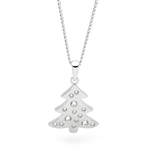 Snowy Christmas Tree Pendant