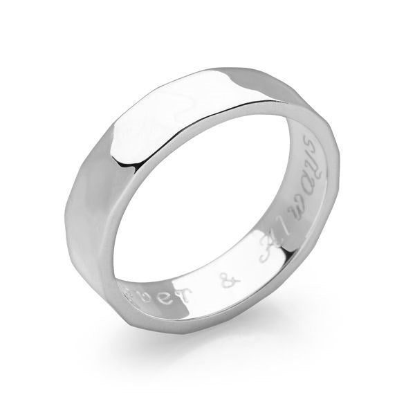 Hidden Message Ring (Hammered)