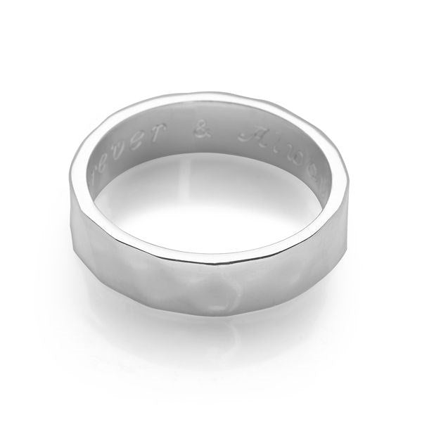 Hidden Message Ring (Hammered)