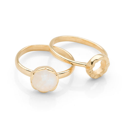 Havana Rings (Set of 2) Gold Plated K