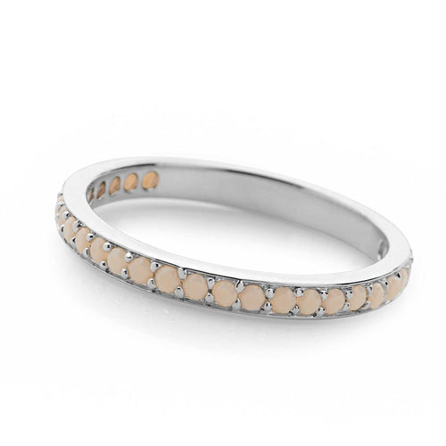 Cream Eternity Stack Ring