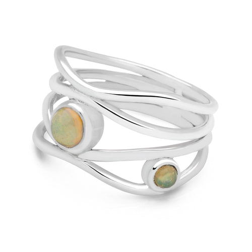 Opal Waves Ring