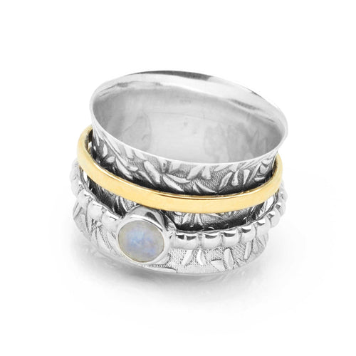 Moonstone Spin Ring