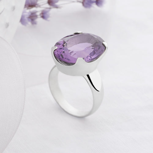 Amethyst Crystal Ring