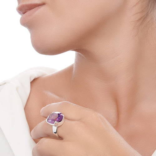 Amethyst Crystal Ring