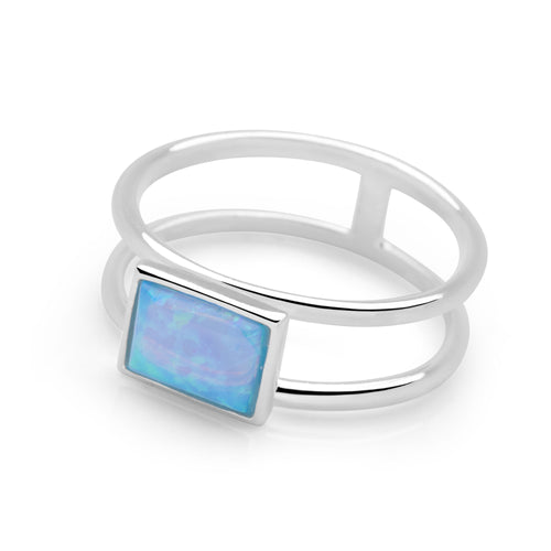 Opal Cushion Ring