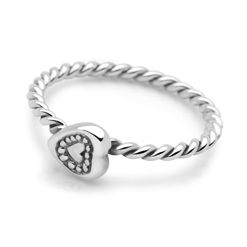 Charmed Heart Stack Ring