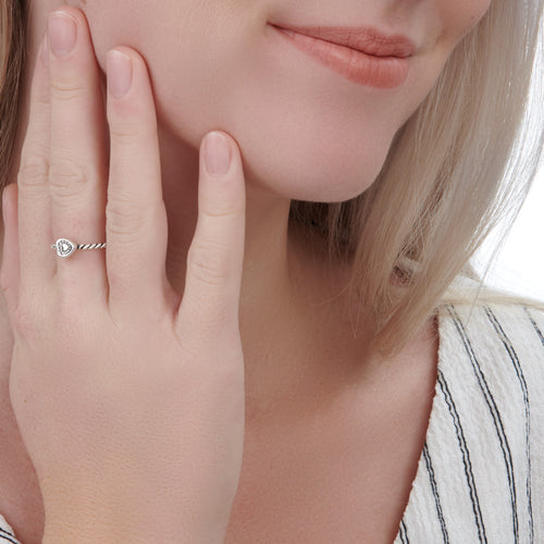 Charmed Heart Stack Ring