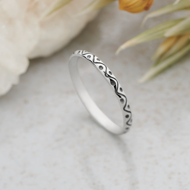 Silver Dune Stack Ring