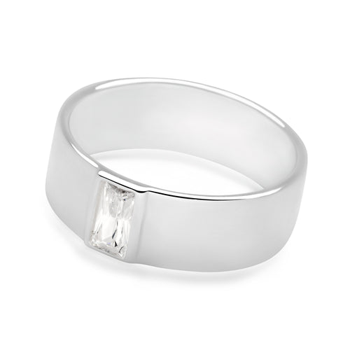 Sparkling Flat Band Ring