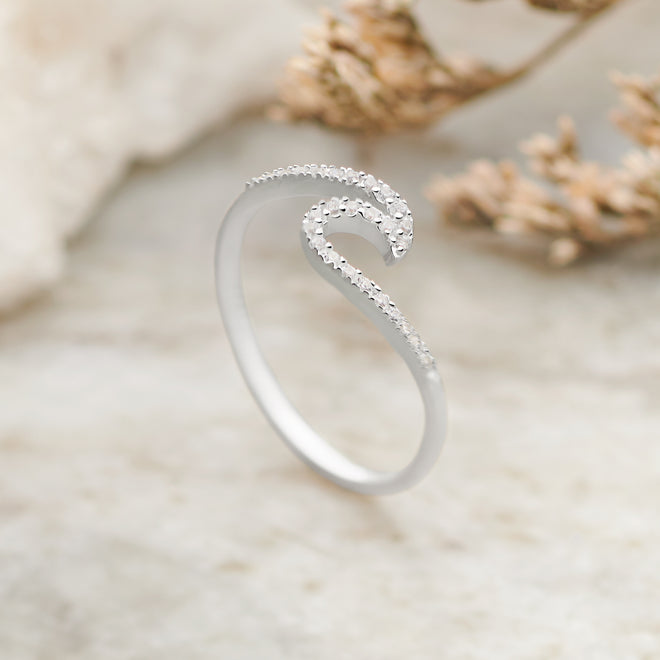 Sparkling Wave Ring