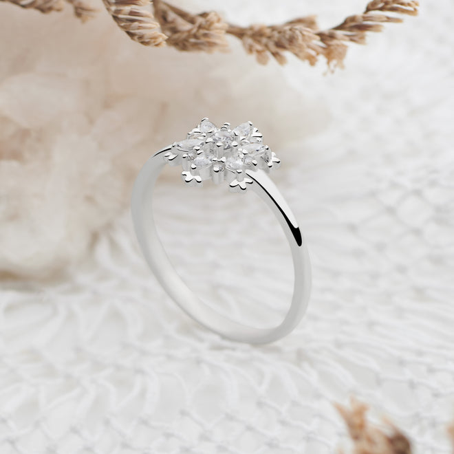 Shimmering Snowflake Ring