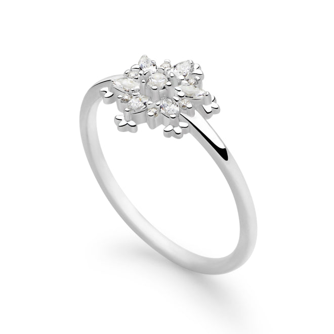 Shimmering Snowflake Ring