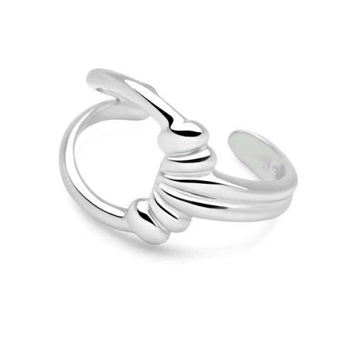 Ruched Silver Ring