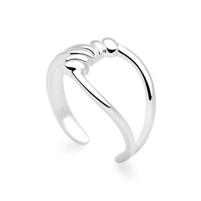 Ruched Silver Ring