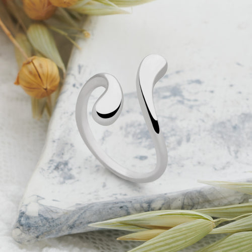 Silver Meander Ring (Adjustable)