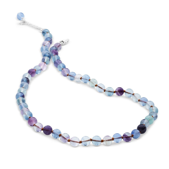 Beaded Fluorite Necklace (Short)