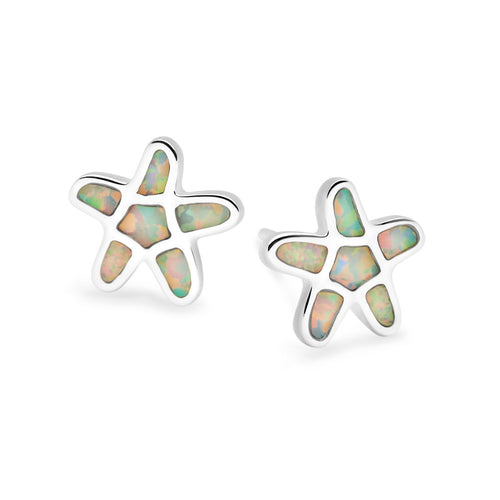 Opal Starfish Studs