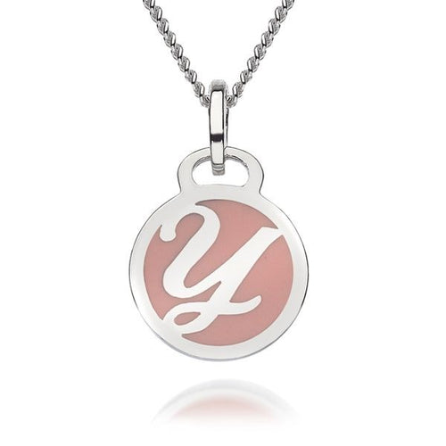 Pink Initial Y Pendant