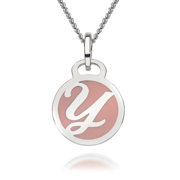 Pink Initial Y Pendant