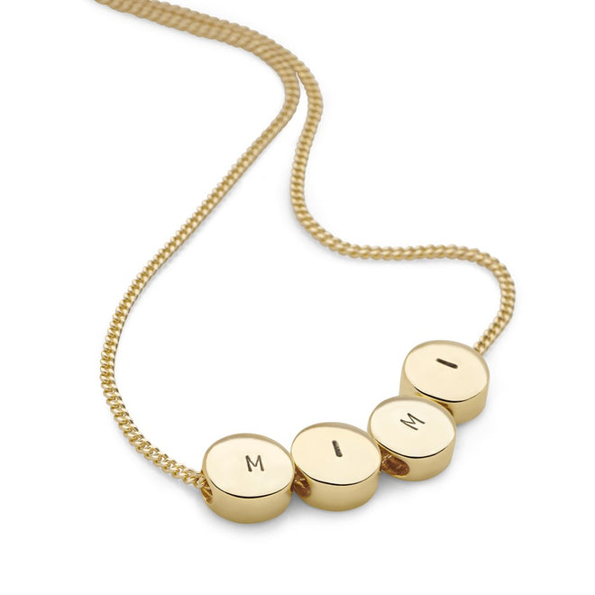 Personalised Bead Pendant (Gold)