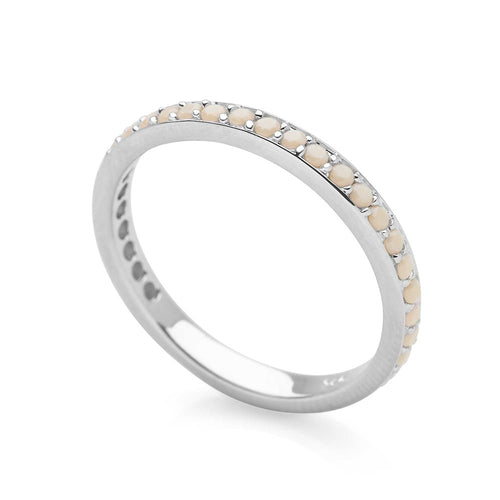 Cream Eternity Stack Ring