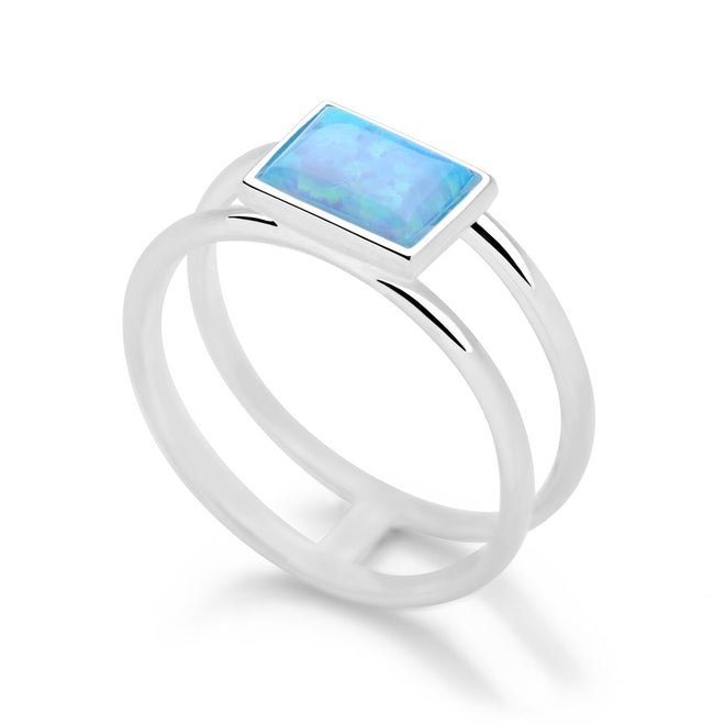 Opal Cushion Ring