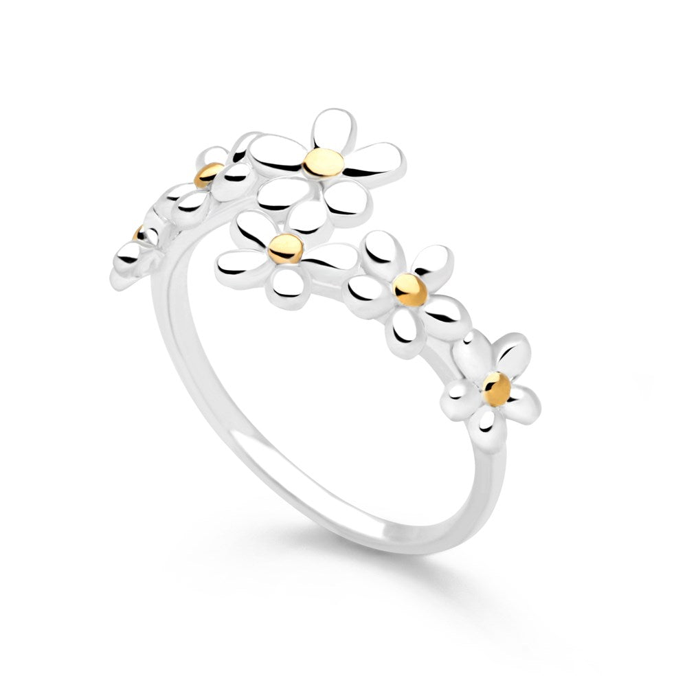 Daisy Cluster Ring M – Silver by Mail